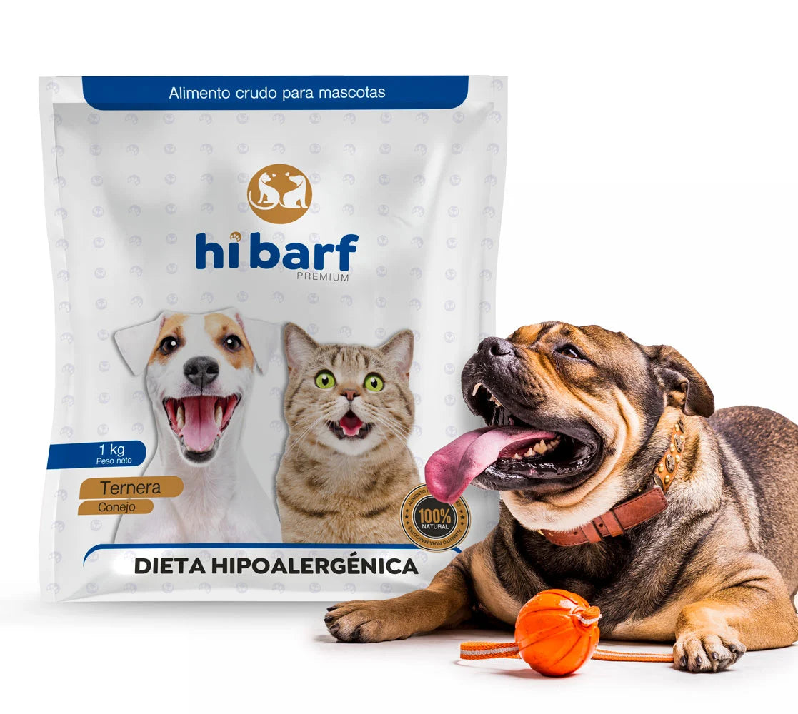 Dieta hipoalergénica de ternera y conejo