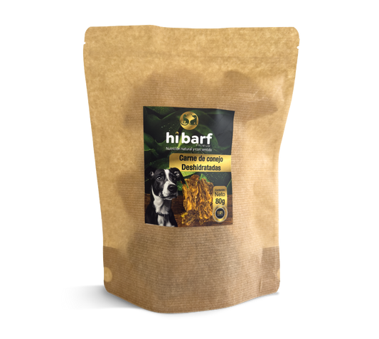 Carne de conejo deshidratada