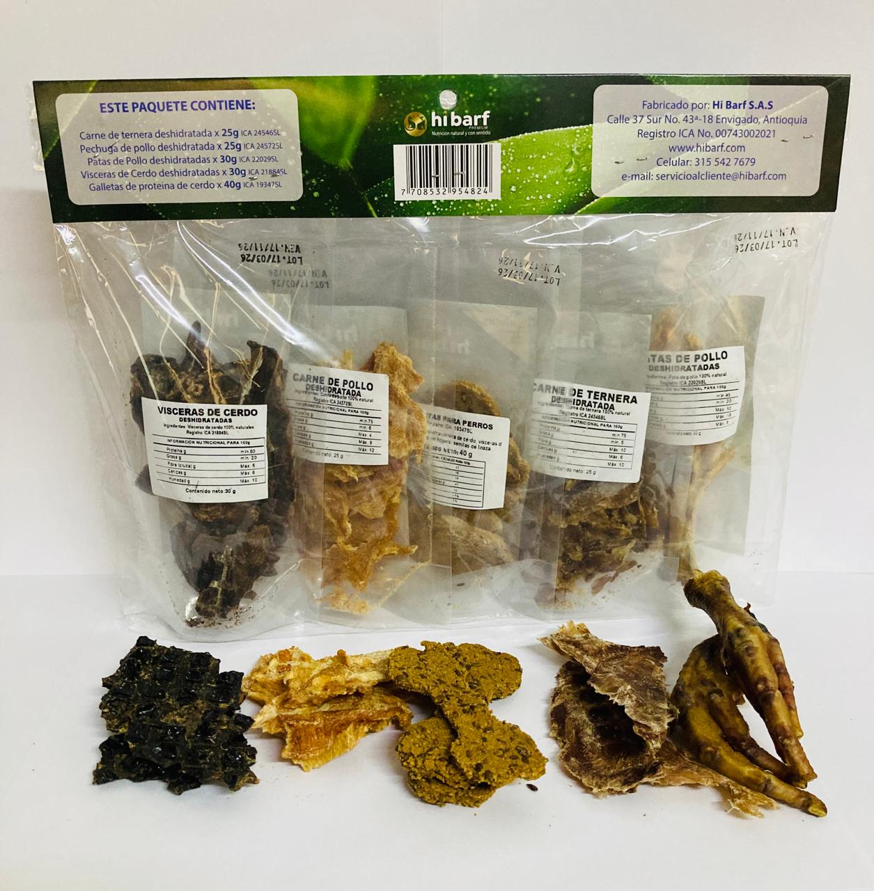 Lonch Pack HiBARF – Snacks naturales para perros