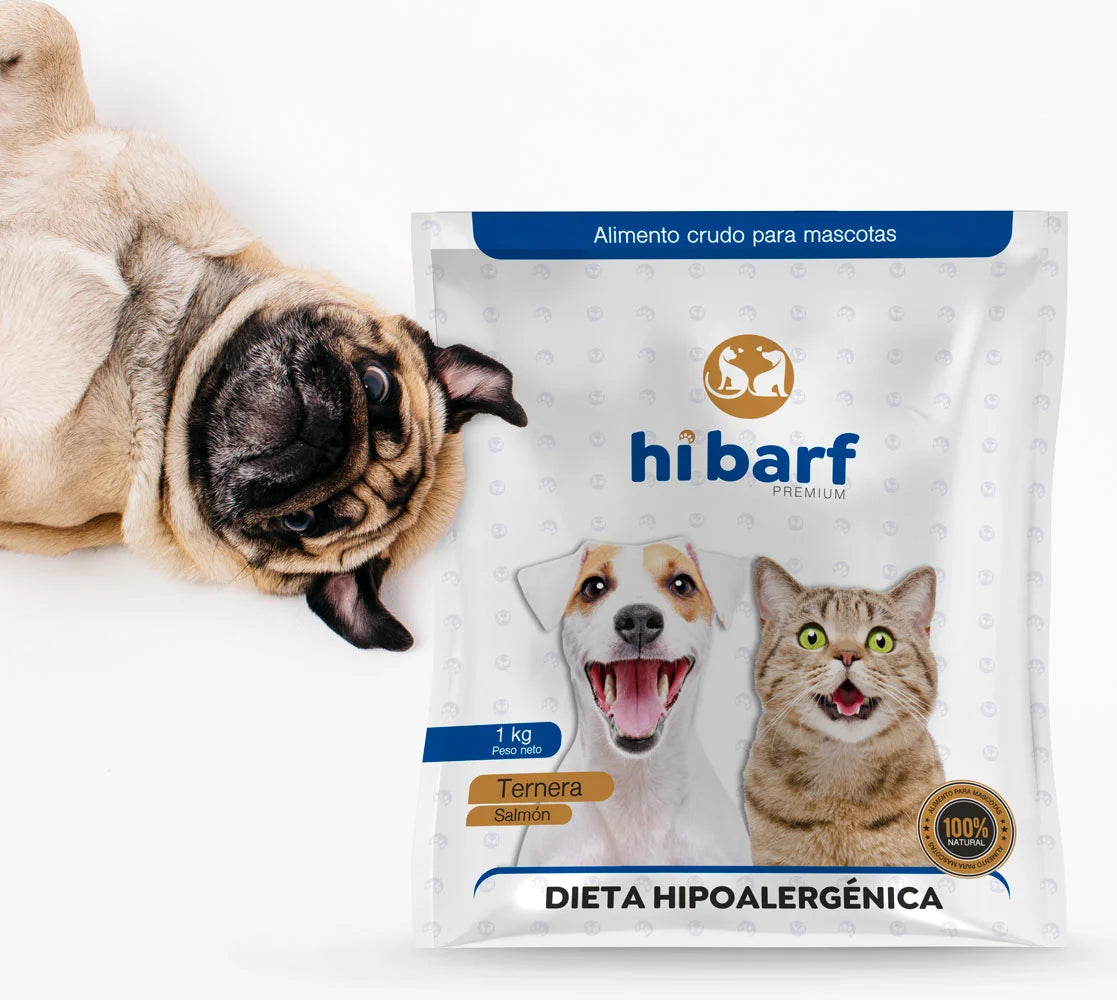 Dieta hipoalergénica de ternera y salmón