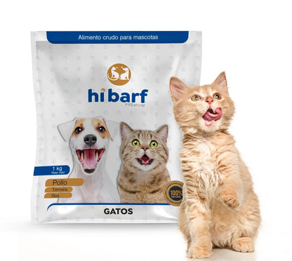 Dieta para gatos con pollo, ternera y res