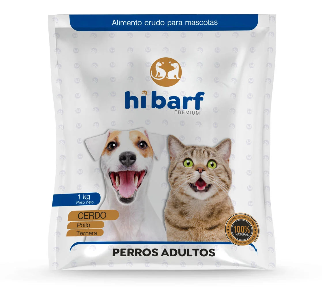 Dieta para perros adultos de pollo, ternera y cerdo