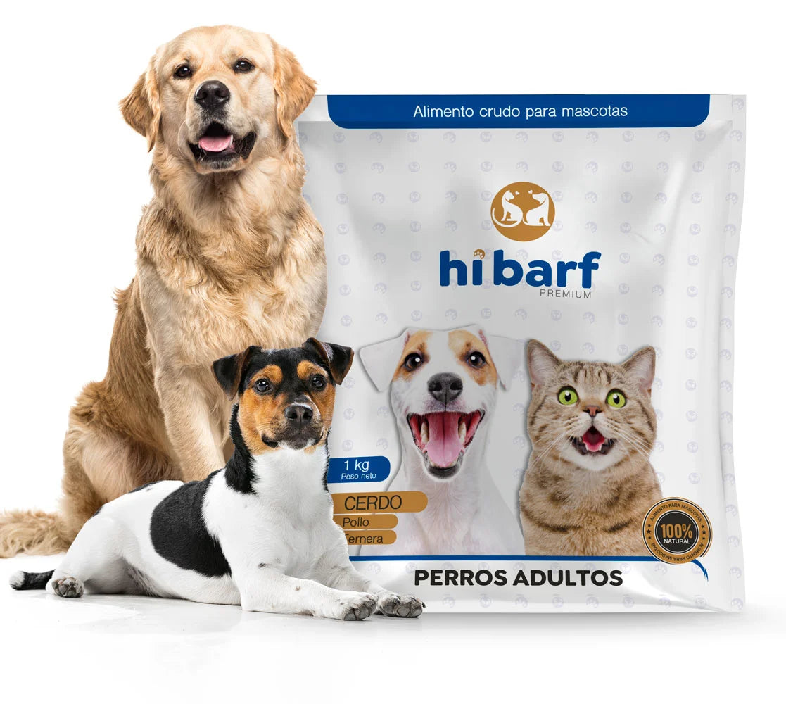 Dieta para perros adultos de pollo, ternera y cerdo