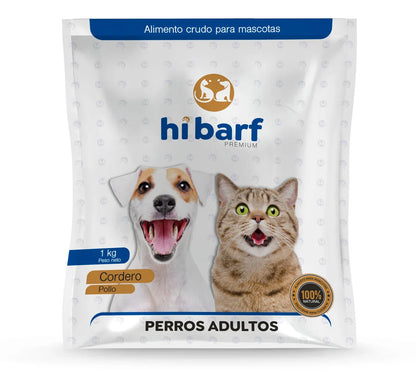 Dieta para perros adultos de cordero y pollo