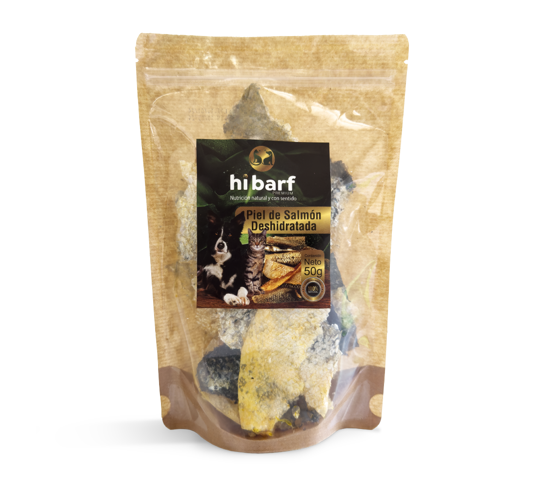 Piel de salmón deshidratada